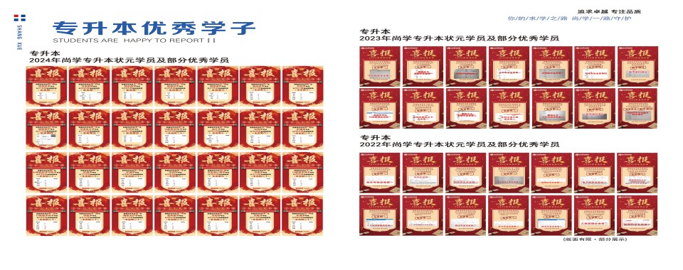 向新而生，未来可期-尚学教育专升本优秀学子光荣榜推荐一览